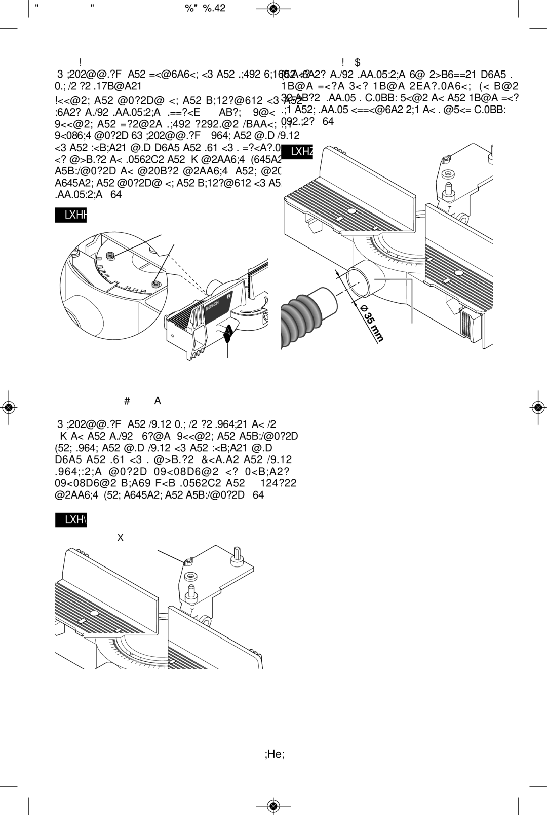 Bosch Power Tools 1640VS manual Adjusting the Angle Indicator, Aligning SAW Blade 90º, To the Miter Table Attachment 