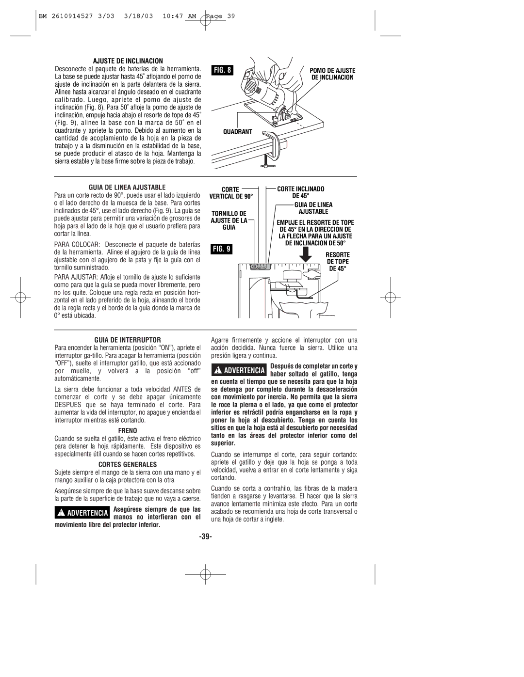 Bosch Power Tools 1662, 1660 Ajuste DE Inclinacion, Guia DE Linea Ajustable, Guia DE Interruptor, Freno, Cortes Generales 