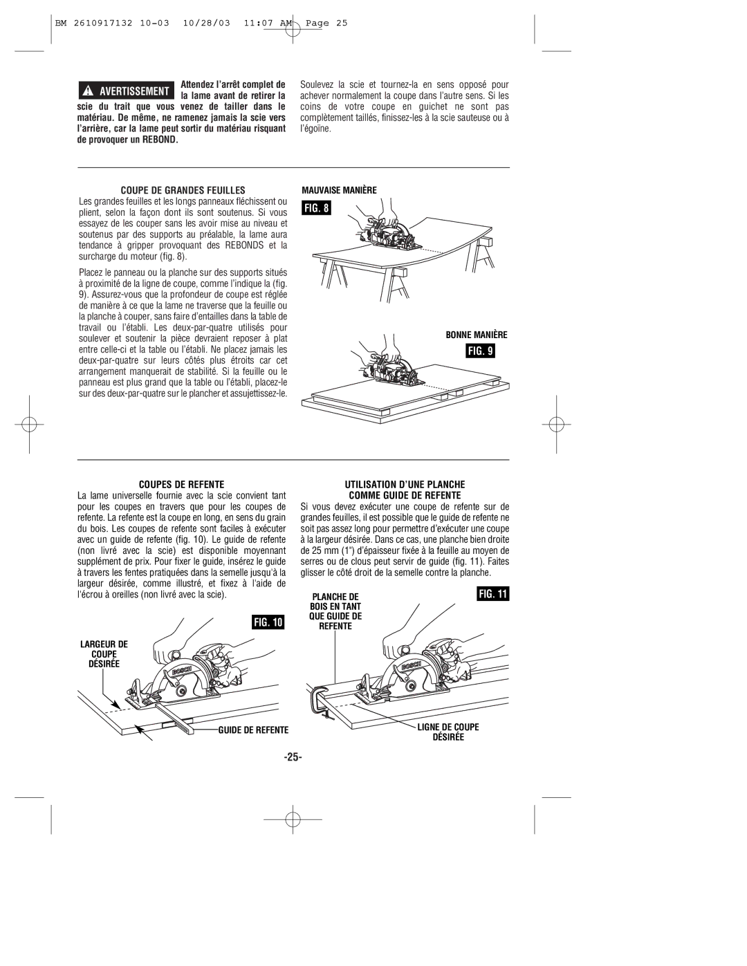 Bosch Power Tools 1677MD Coupe DE Grandes Feuilles, Coupes DE Refente, Utilisation D’UNE Planche Comme Guide DE Refente 