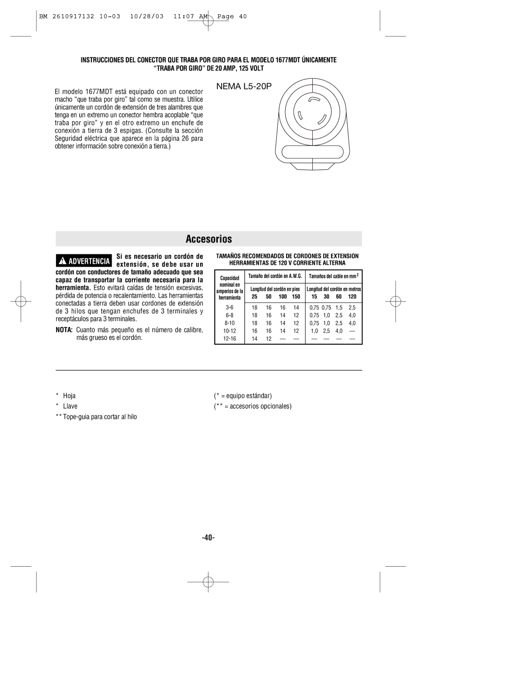 Bosch Power Tools 1677MDT manual Accesorios, Capacidad 