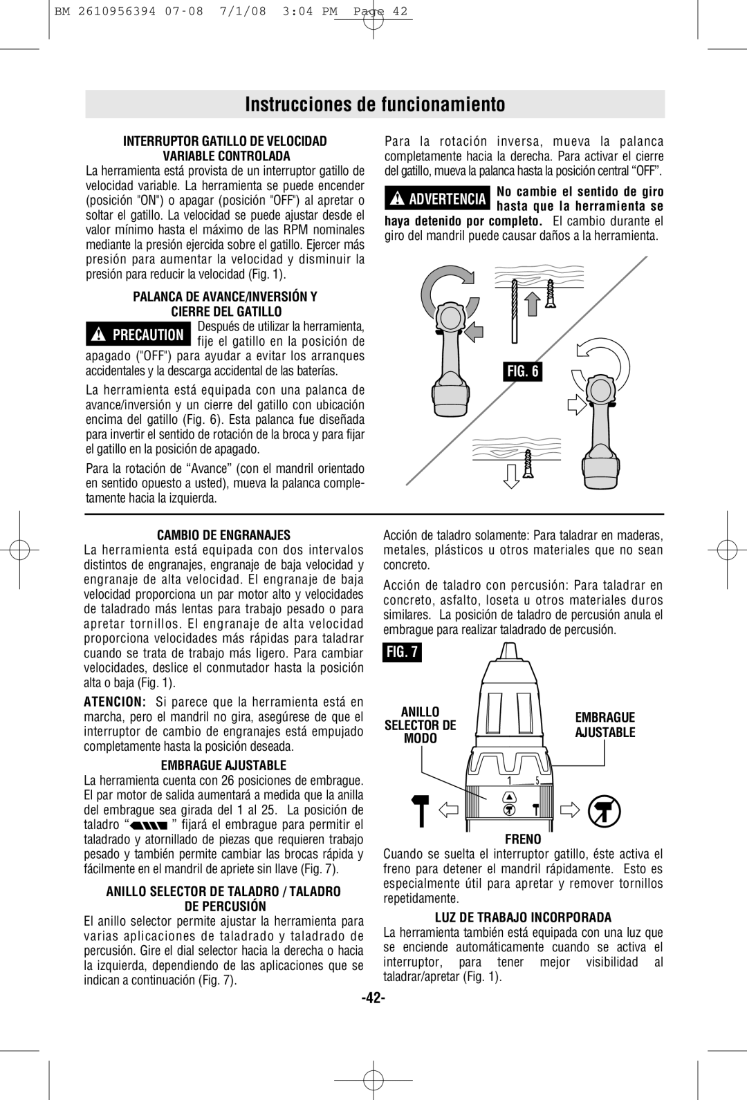 Bosch Power Tools 17618-01, 17614-01, 17614B manual Instrucciones de funcionamiento 