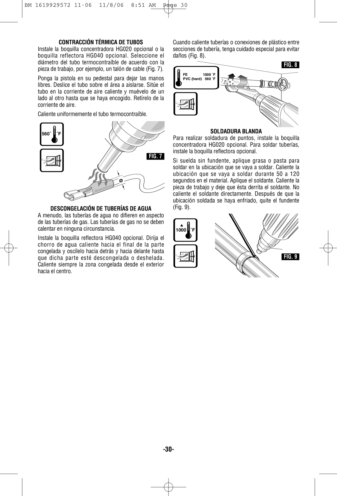 Bosch Power Tools 1944LCD manual Contracción Térmica DE Tubos, Descongelación DE Tuberías DE Agua, Soldadura Blanda 