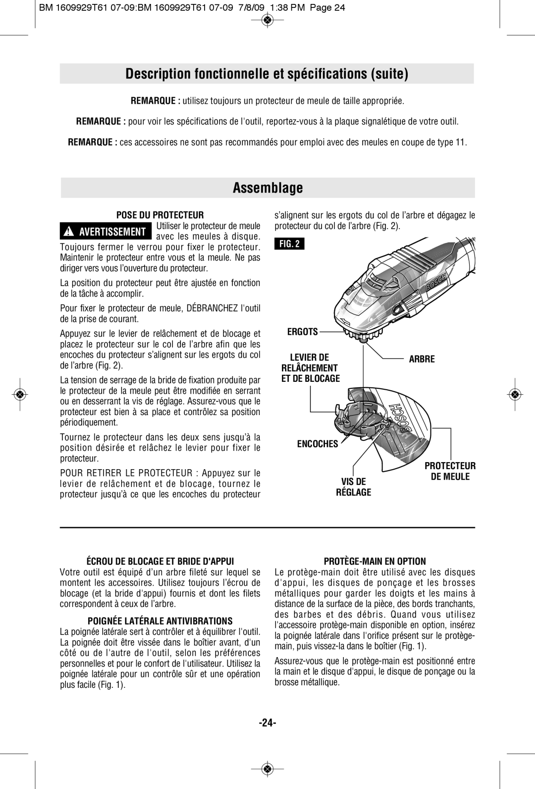 Bosch Power Tools 1994-6D, 1974-8D manual Description fonctionnelle et spécifications suite, Assemblage 