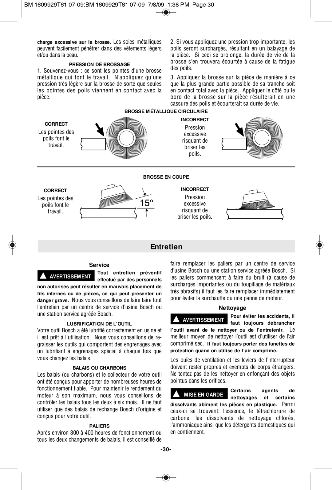 Bosch Power Tools 1994-6D, 1974-8D manual Entretien, Nettoyage 