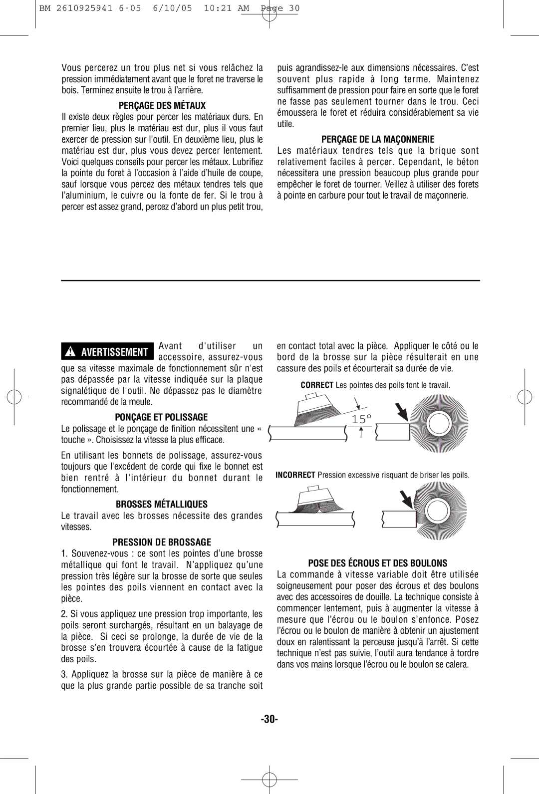 Bosch Power Tools 32618, 32614-2G Perçage DES Métaux, Perçage DE LA Maçonnerie, Ponçage ET Polissage, Brosses Métalliques 