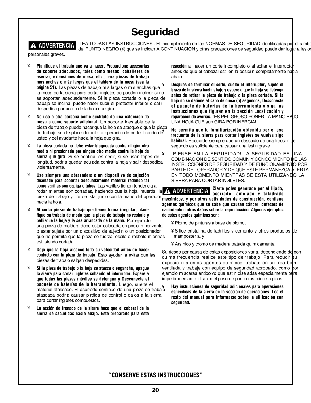 Bosch Power Tools 3918, 3924-24 manual Advertencia, Aserrado, amolado y taladrado 