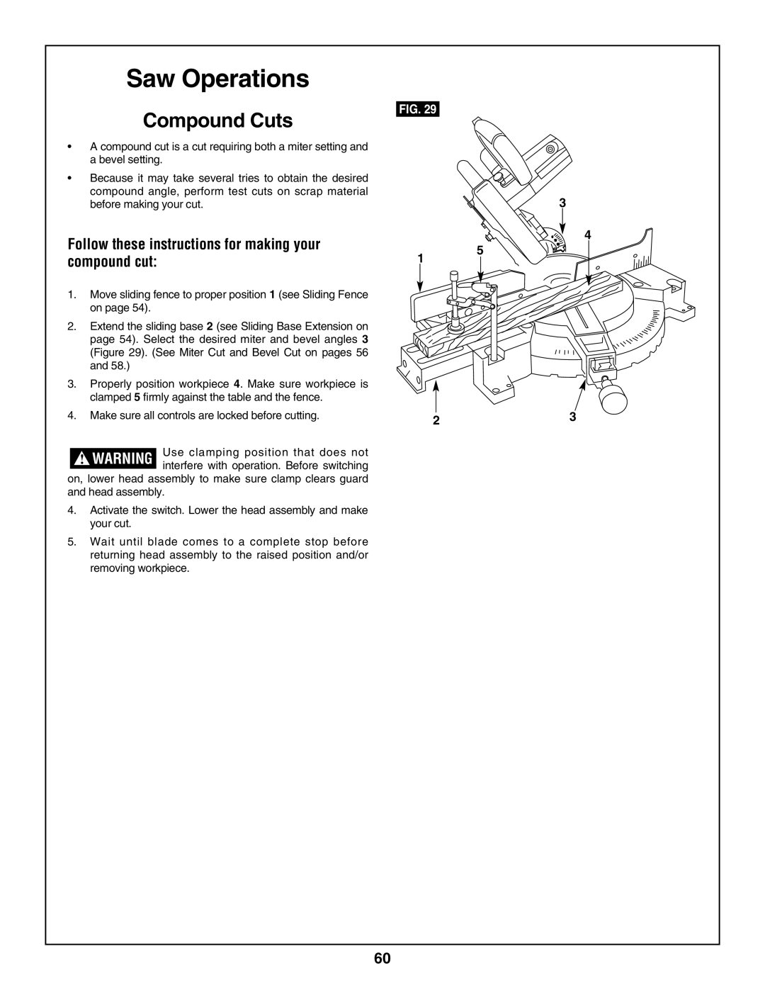 Bosch Power Tools 3918, 3924-24 manual Compound Cuts, Follow these instructions for making your compound cut 