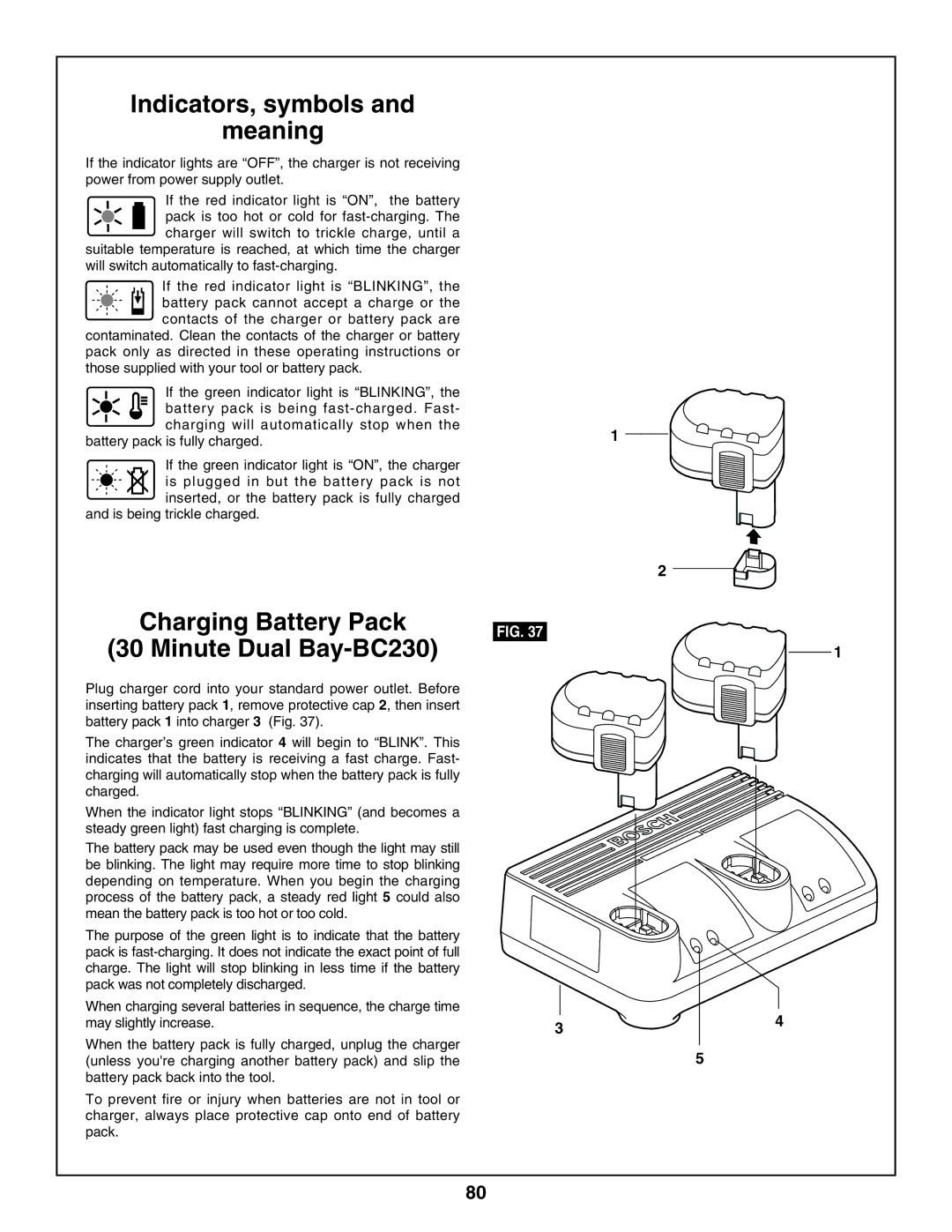 Bosch Power Tools 3918, 3924-24 manual Charging Battery Pack Minute Dual Bay-BC230 