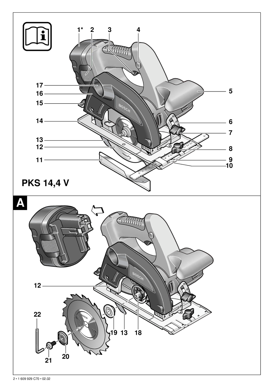 Bosch Power Tools 4 V operating instructions PKS 14,4 