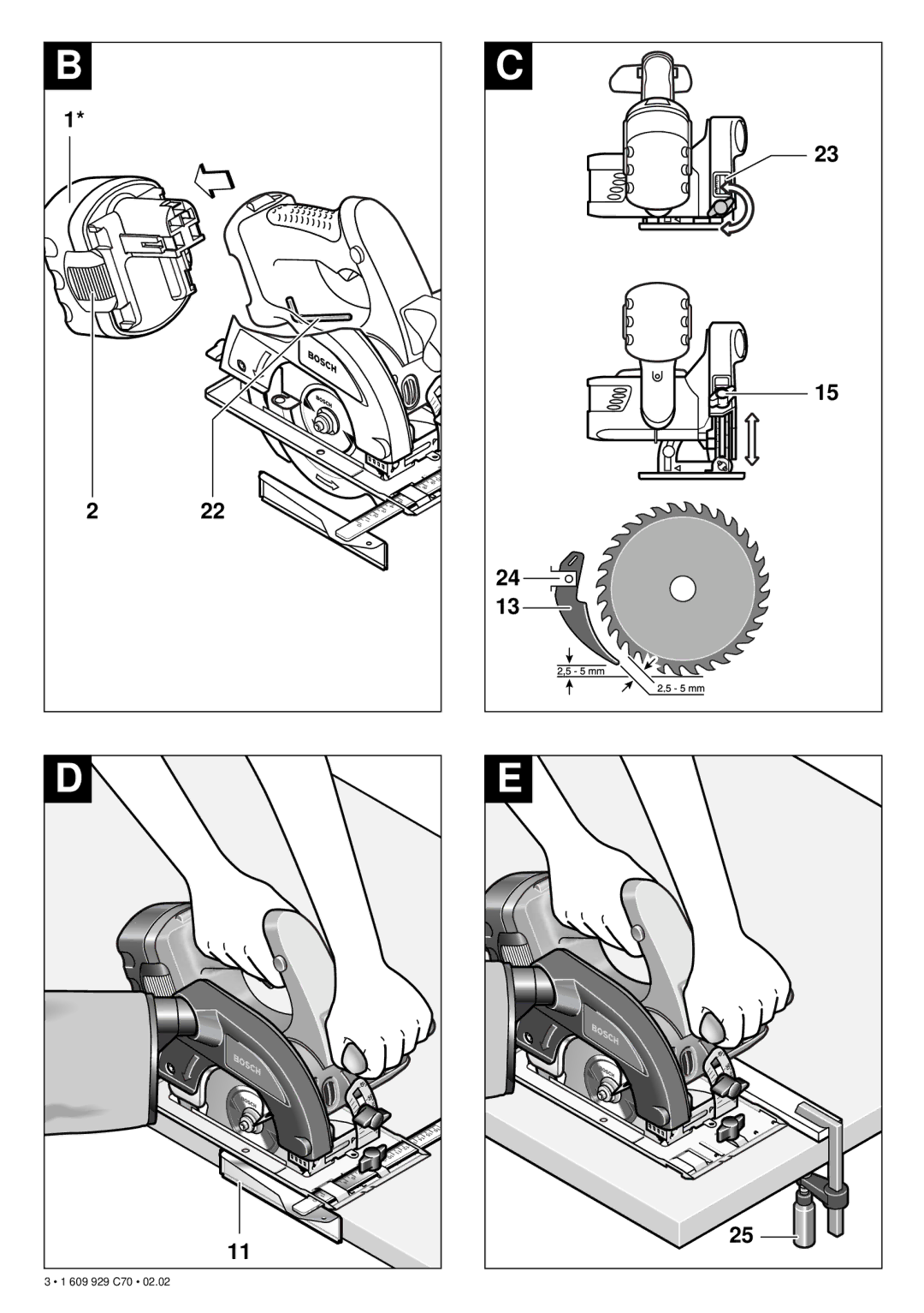 Bosch Power Tools PKS 14, 4 V operating instructions 609 929 C70 