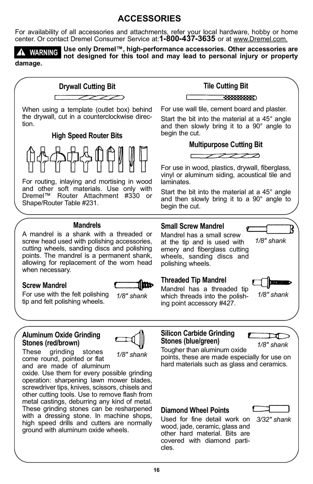 Bosch Power Tools 400 Series XPR manual Accessories 