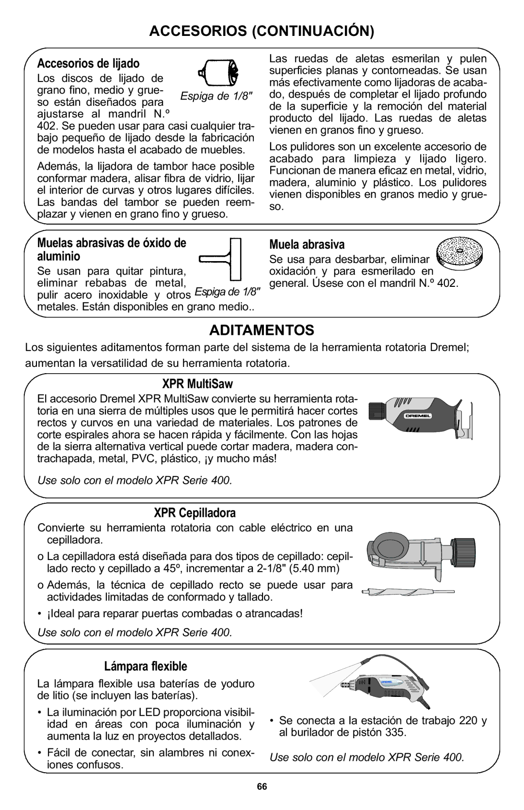 Bosch Power Tools 400 Series XPR Aditamentos, Accesorios de lijado, Muelas abrasivas de óxido de Muela abrasiva Aluminio 