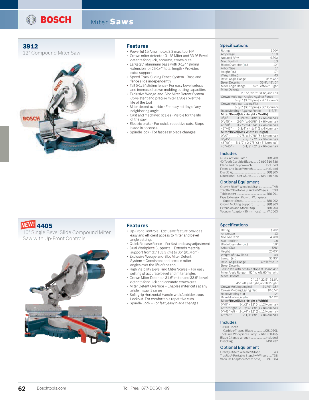 Bosch Power Tools 4100DG-09 manual 3912, 4405 