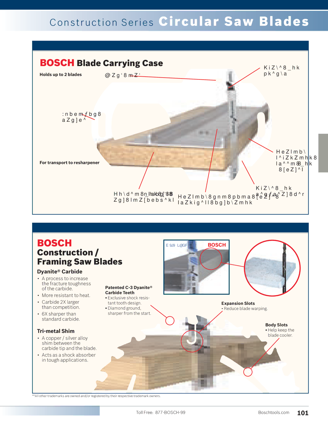 Bosch Power Tools 4100DG-09 Construction Series Circular Saw Blades, Holds up to 2 blades, Expansion Slots, Body Slots 