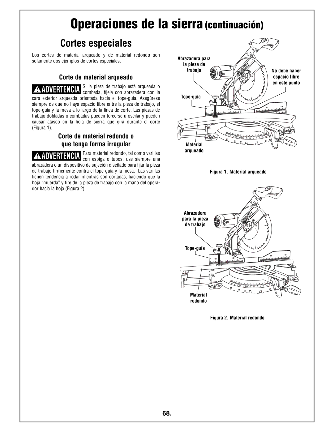 Bosch Power Tools 4212L manual Cortes especiales, Corte de material arqueado 