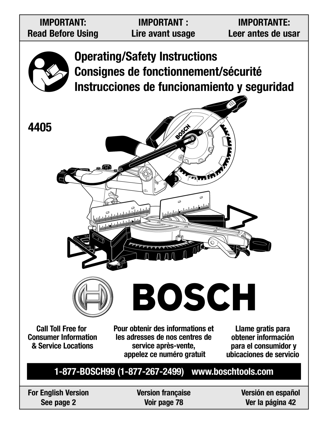 Bosch Power Tools 4405 manual 