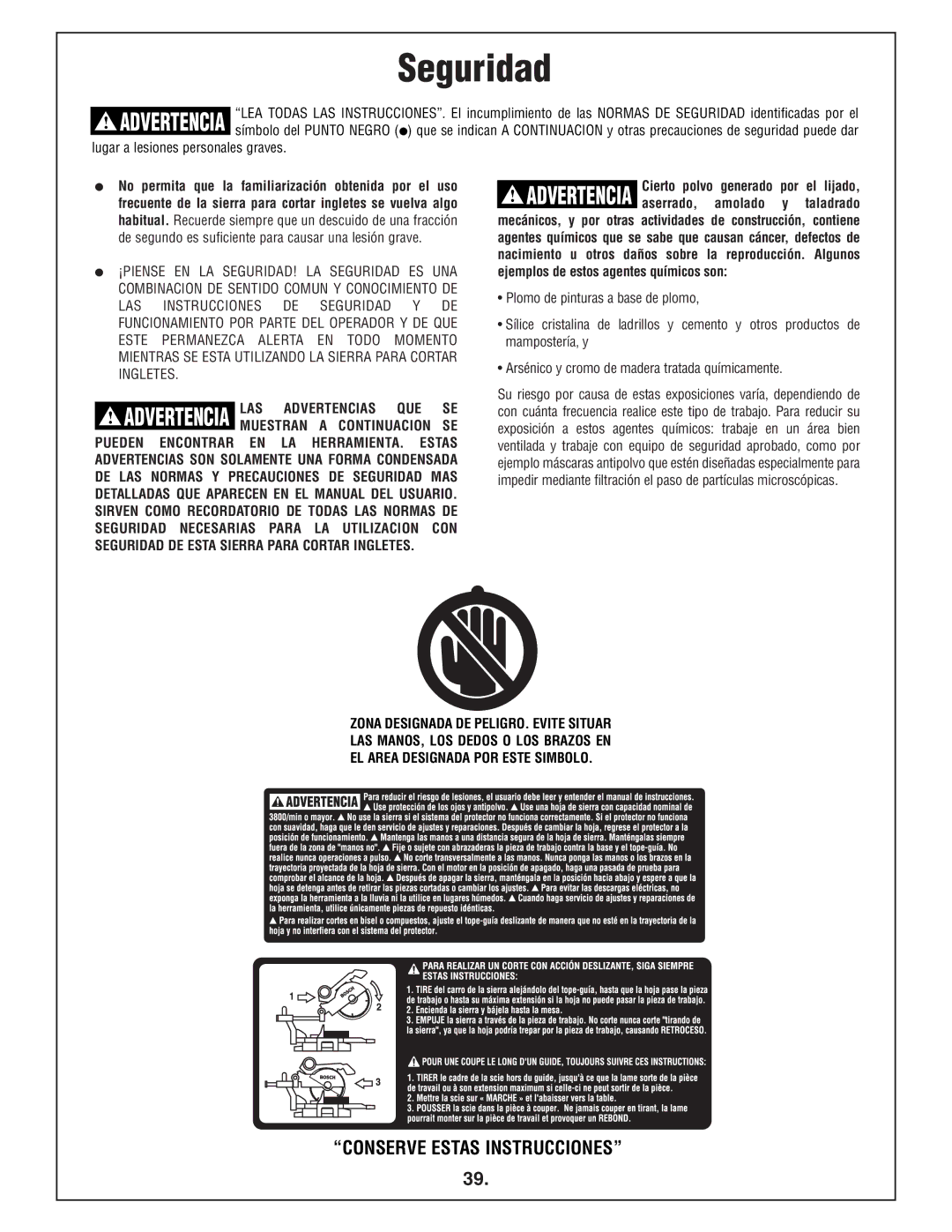 Bosch Power Tools 4412 manual LAS Advertencias QUE SE 