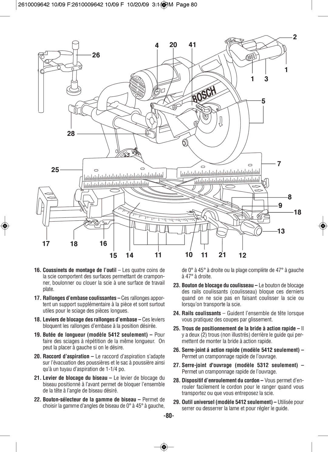 Bosch Power Tools 5312, 5412L manual 17 18 11 10 11 21 