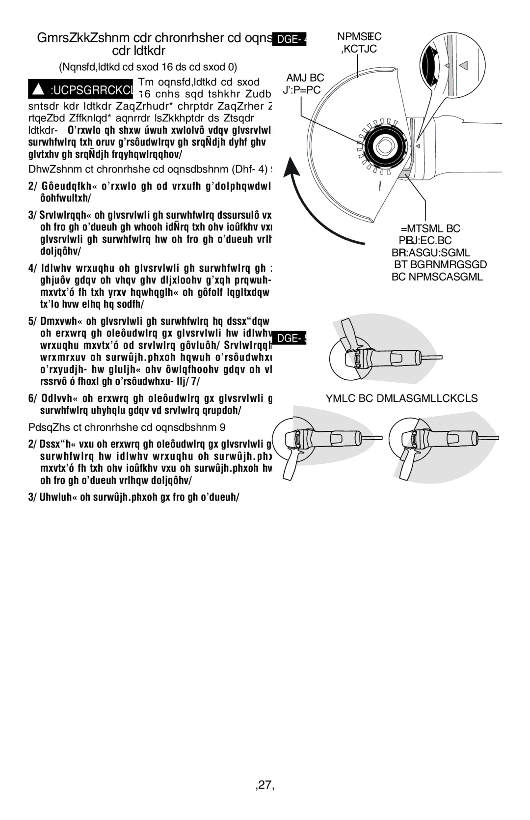 Bosch Power Tools AG40-85PD-2P Des meules, Protège-meule de type 27 et de type, Fixation du dispositif de protection Fig 