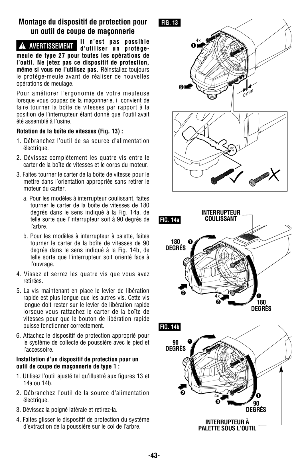 Bosch Power Tools AG50-125PD, AG50-11VS, AG60-125 Un outil de coupe de maçonnerie, Rotation de la boîte de vitesses Fig 