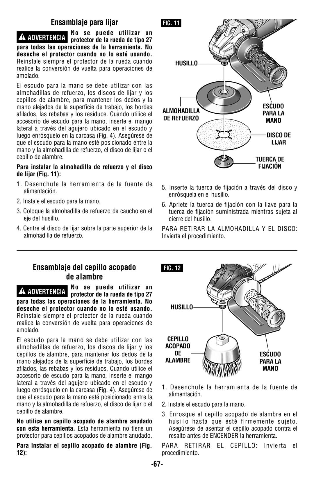 Bosch Power Tools AG50-10TG, AG40-85 Ensamblaje para lijar, Ensamblaje del cepillo acopado De alambre, Husillo Almohadilla 