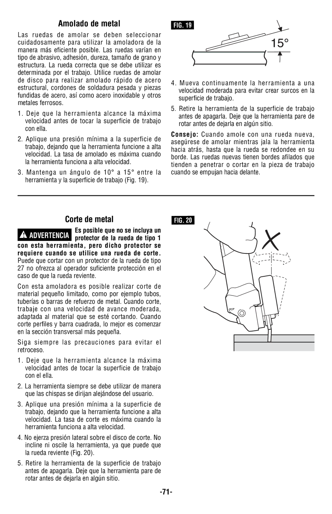 Bosch Power Tools AG50-10TG, AG50-11VSPD, AG50-125PD, AG60-125PD, AG40-11P, AG40-85P Amolado de metal, Corte de metal 