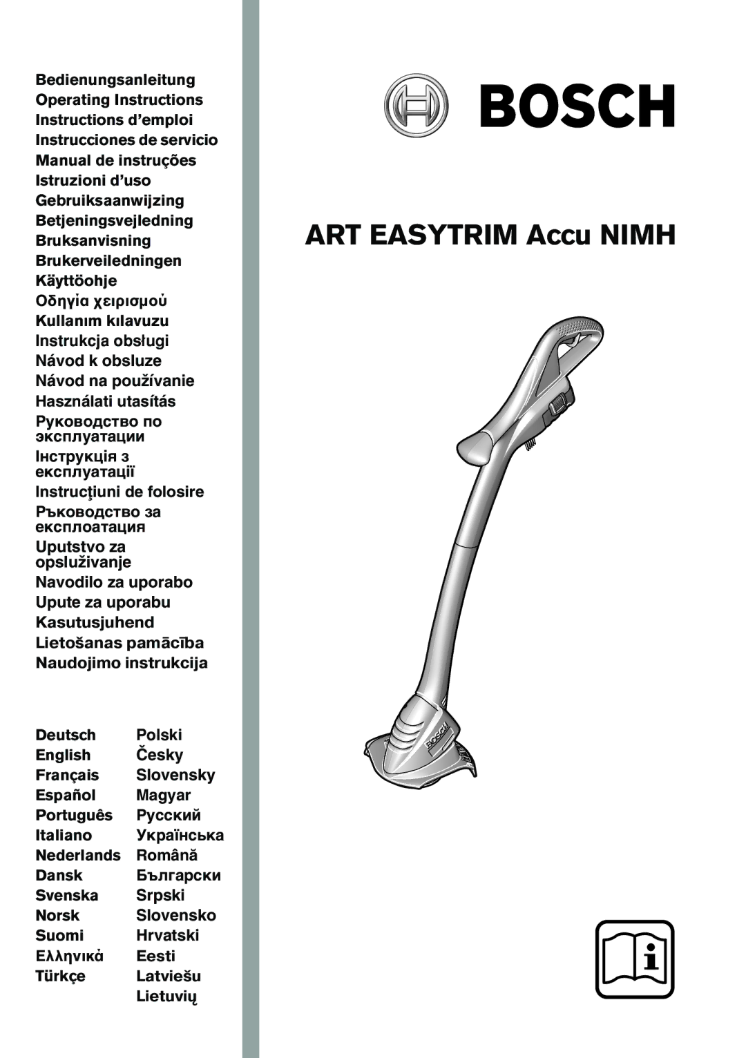 Bosch Power Tools ART EASYTRIM Accu NIMH manual ART Easytrim Accu Nimh 