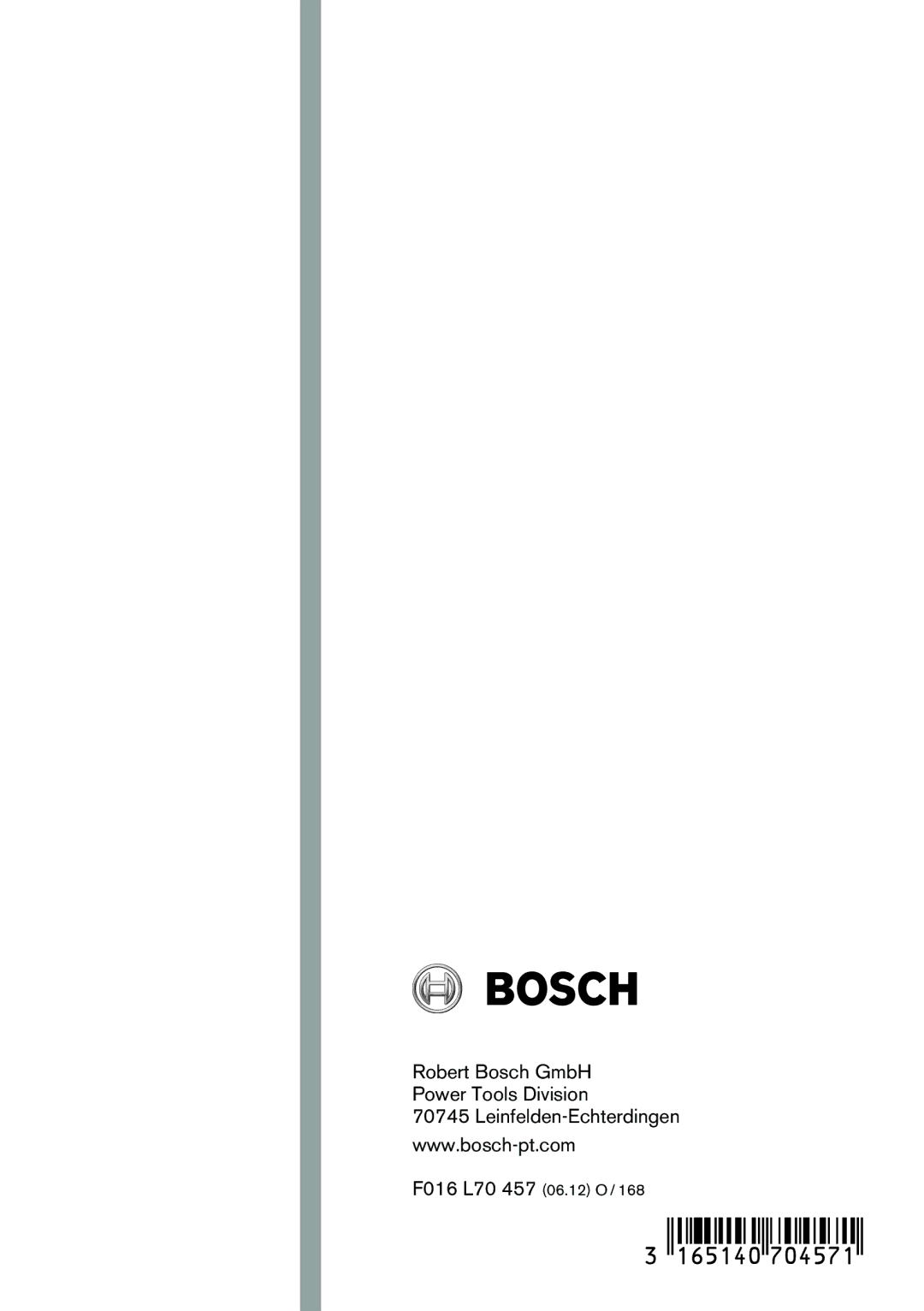 Bosch Power Tools ART EASYTRIM Accu NIMH manual Robert Bosch GmbH Power Tools Division 