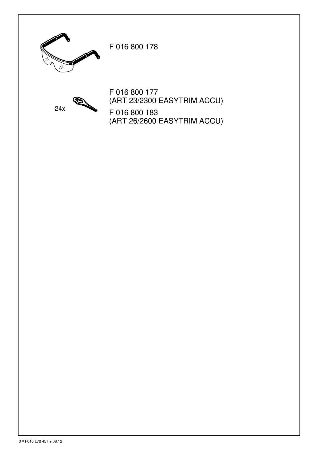 Bosch Power Tools ART EASYTRIM Accu NIMH manual ART 23/2300 Easytrim Accu 