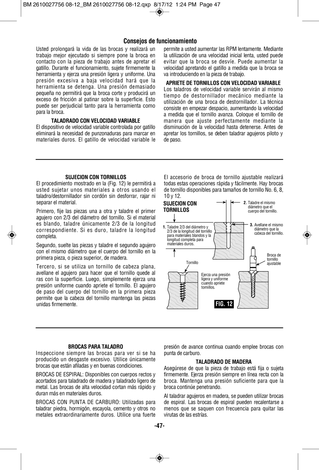 Bosch Power Tools CLPK234-181L, CLPK232-180, CLPK232-181, CLPK233-181L, CLPK237-181 manual Consejos de funcionamiento 