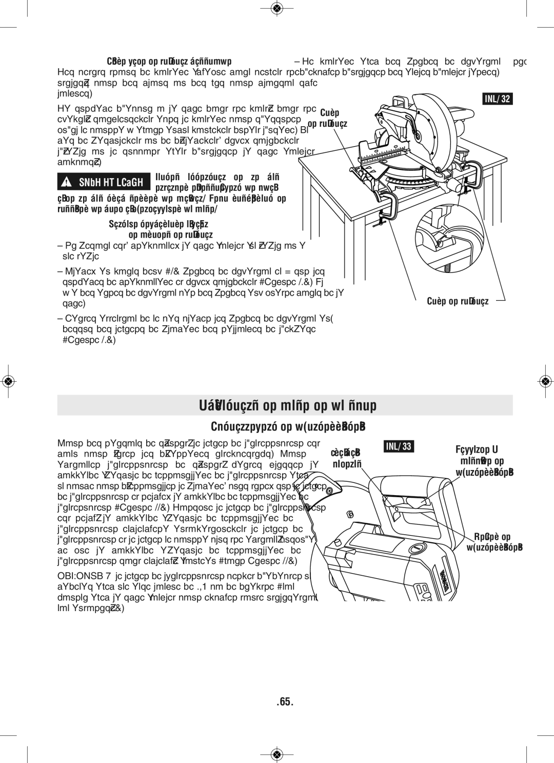 Bosch Power Tools CM12 manual Opérations de base de la scie, Actionnement de l’interrupteur 