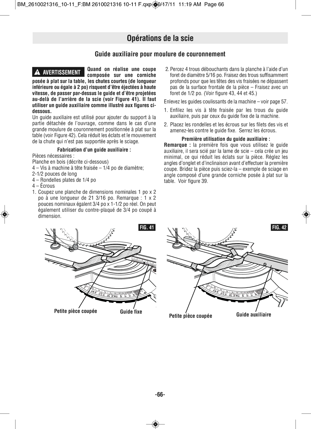 Bosch Power Tools CM12 Guide auxiliaire pour moulure de couronnement, Fabrication d’un guide auxiliaire Pièces nécessaires 