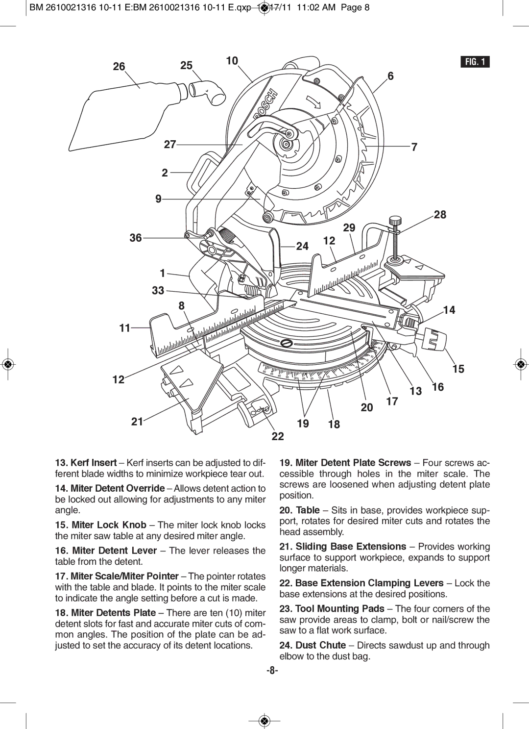 Bosch Power Tools CM12 manual 