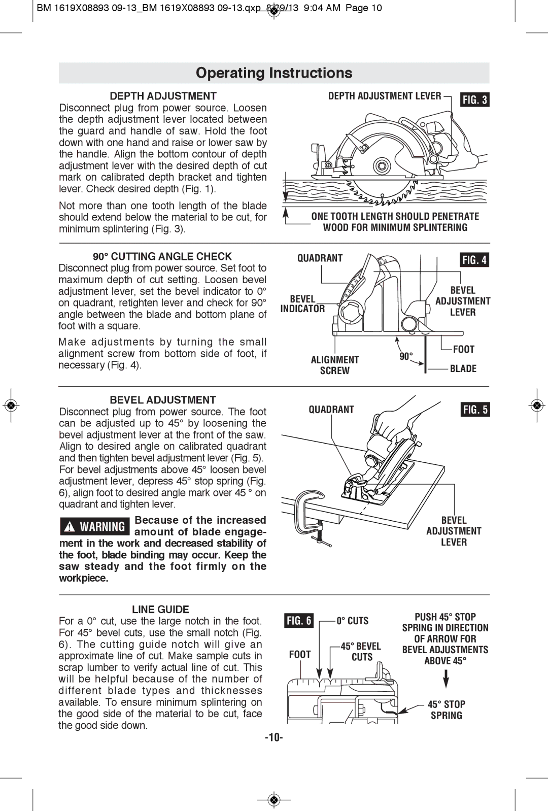 Bosch Power Tools CSW41 manual Operating Instructions 