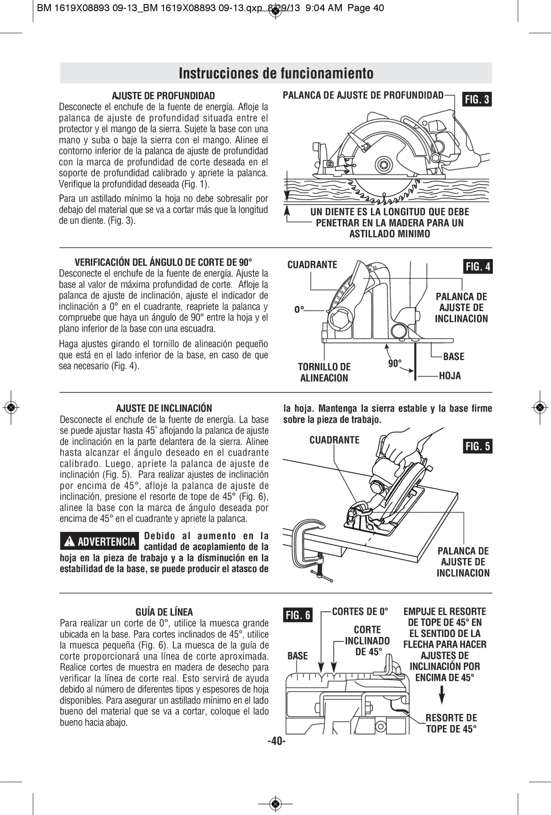 Bosch Power Tools CSW41 manual Instrucciones de funcionamiento 