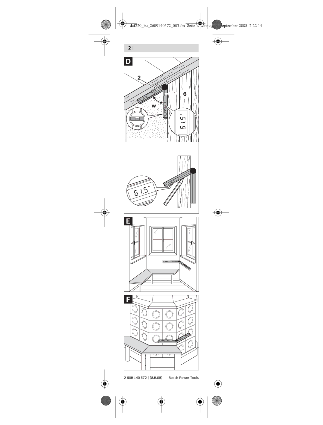 Bosch Power Tools DAF220K manual 609 140 572 Bosch Power Tools 