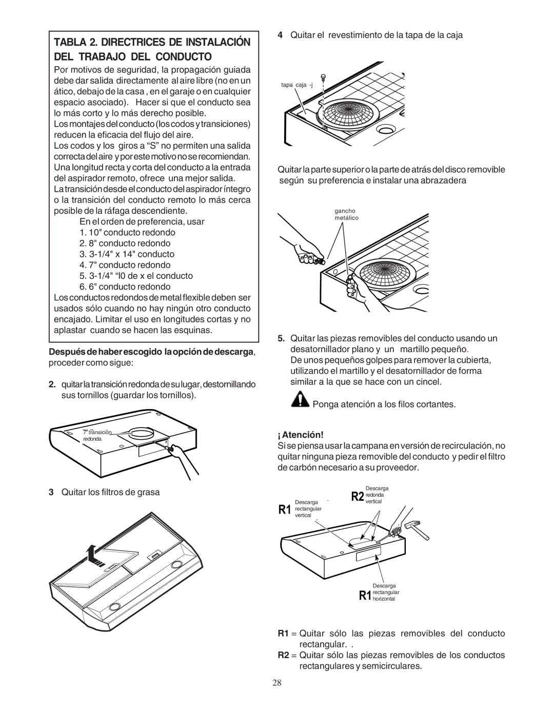 Bosch Power Tools DUH installation manual ¡ Atención 