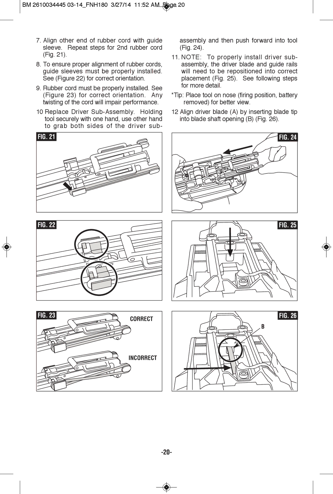 Bosch Power Tools FNH180-16BN, FNH180K-16 manual Correct 