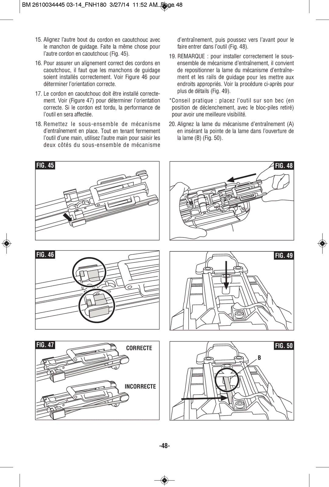 Bosch Power Tools FNH180-16BN, FNH180K-16 manual Correcte 