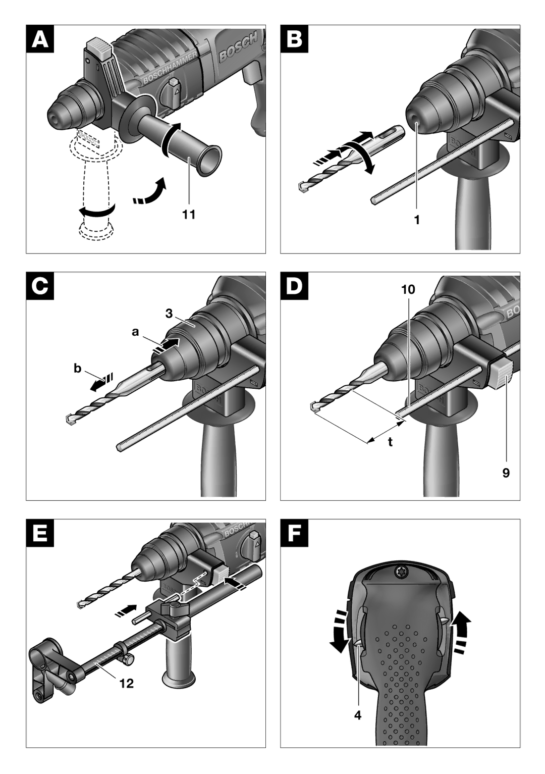 Bosch Power Tools GBH 2-22 RE, GBH 2-22 S, GBH 2-22 E operating instructions 