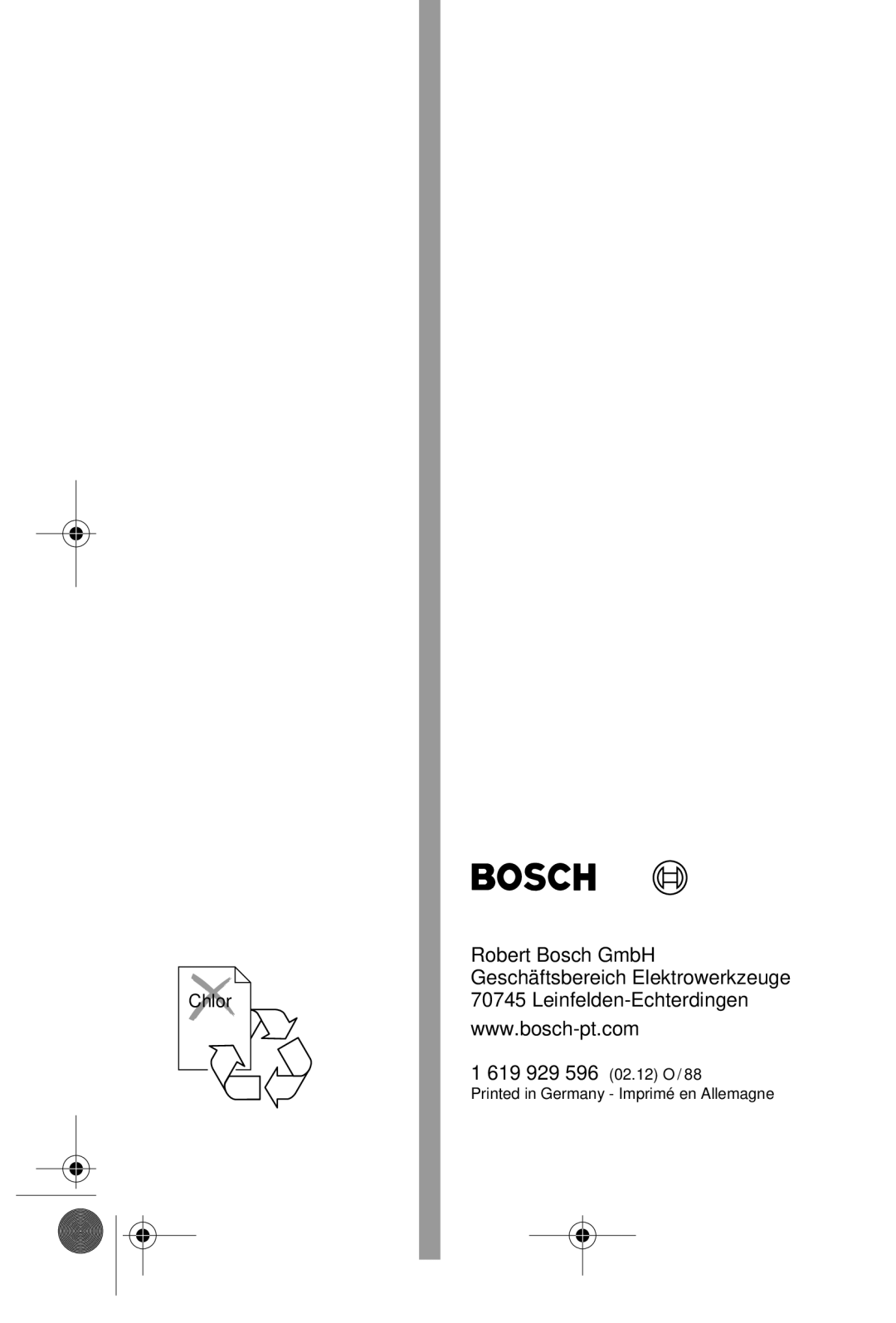 Bosch Power Tools GBH 24 VF operating instructions Chlor 