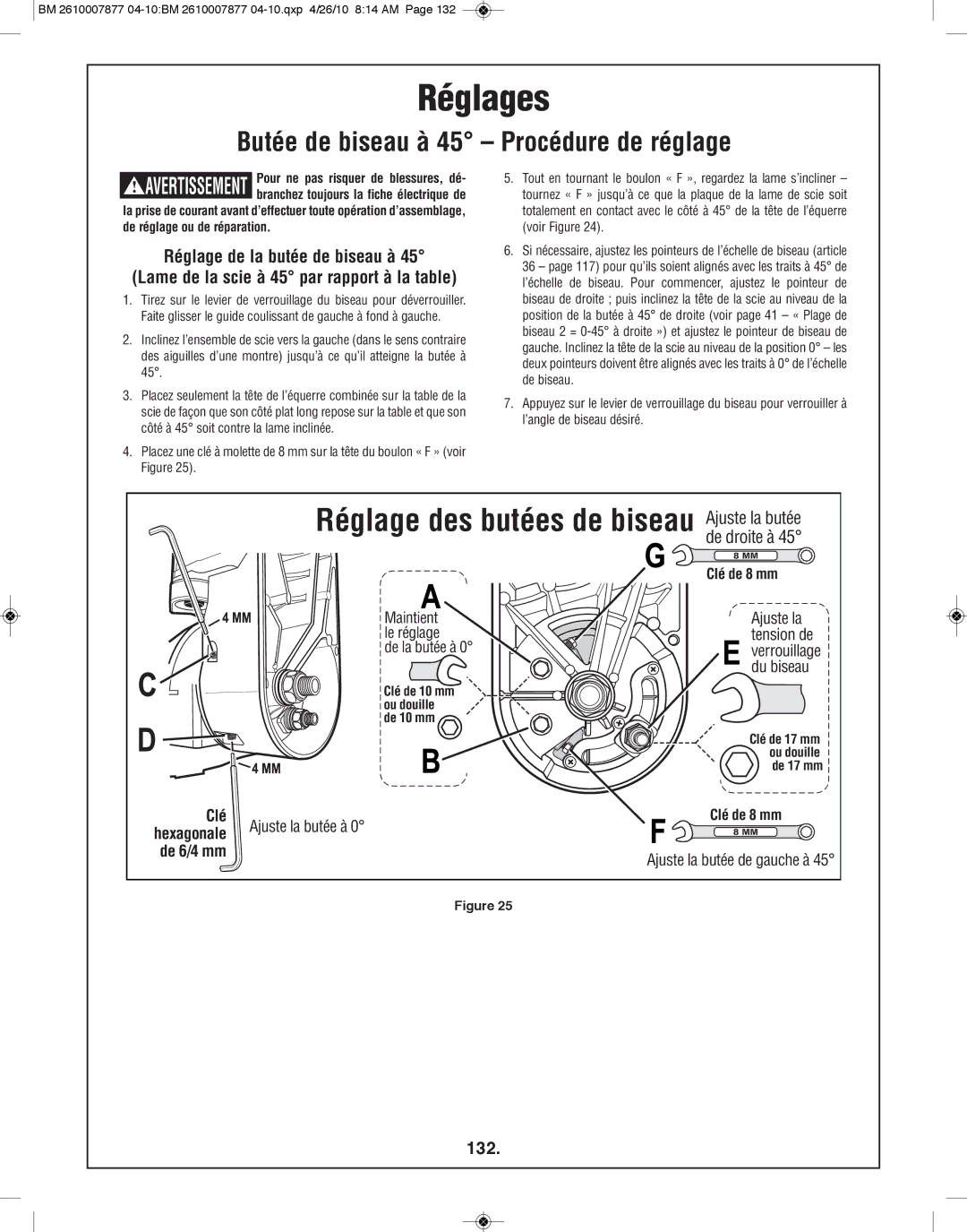 Bosch Power Tools GCM12SD manual 132 