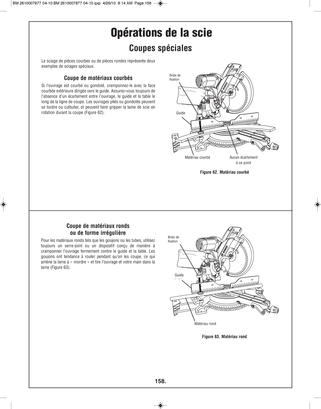 Bosch Power Tools GCM12SD Coupes spéciales, Coupe de matériaux courbés, Coupe de matériaux ronds Ou de forme irrégulière 