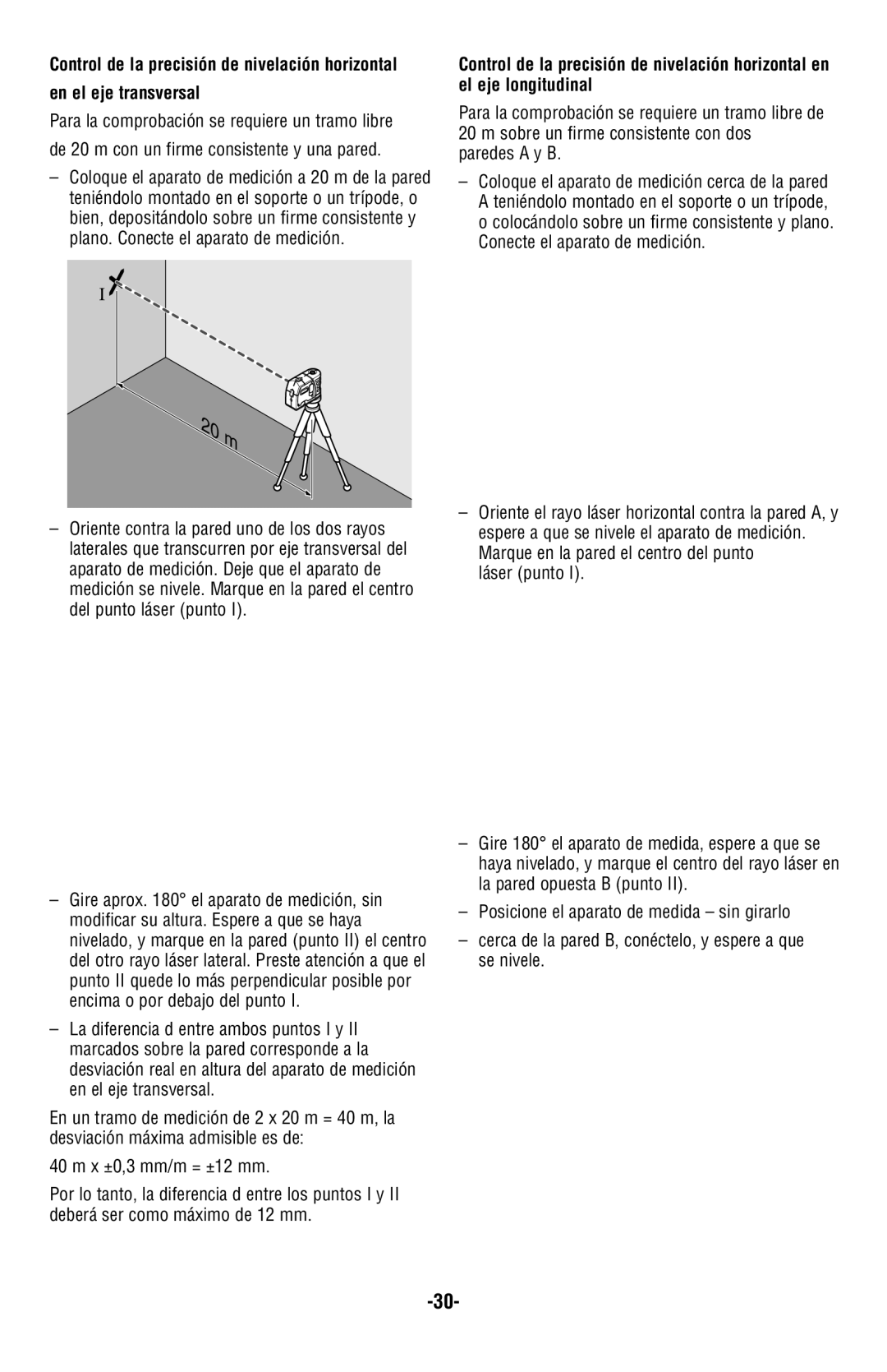 Bosch Power Tools GPL5 manual En el eje transversal, Láser punto 