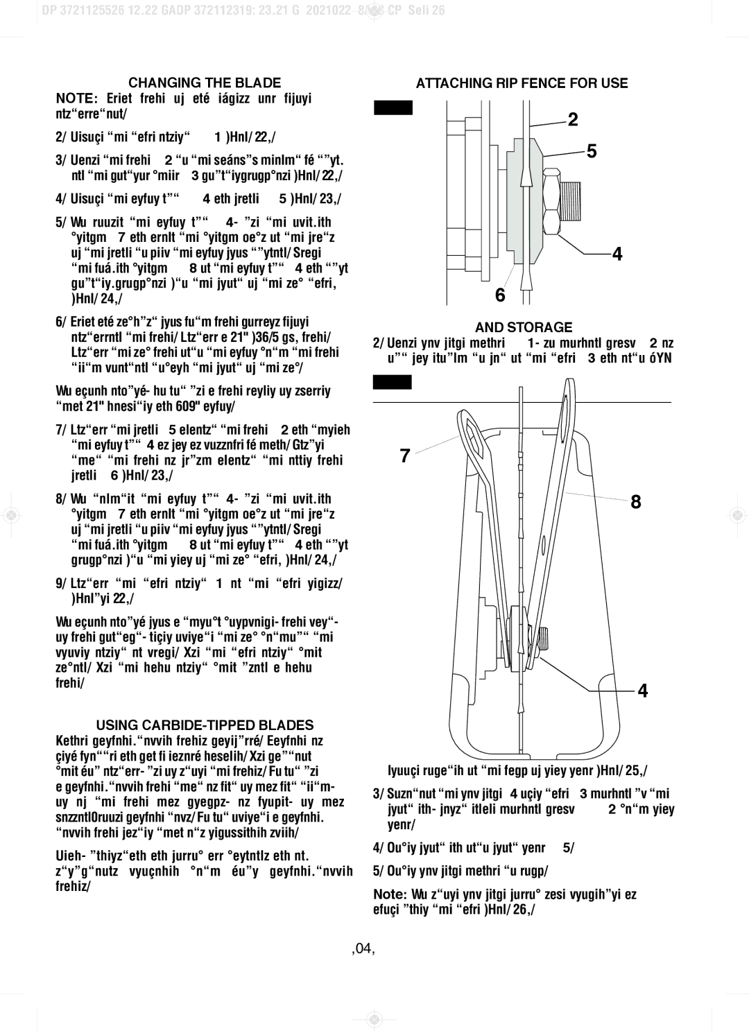 Bosch Power Tools GTS1031 manual CHANgINg the blAdE, Remove the table insert 1 Fig, USINg CARbIdE-TIppEd blAdES 