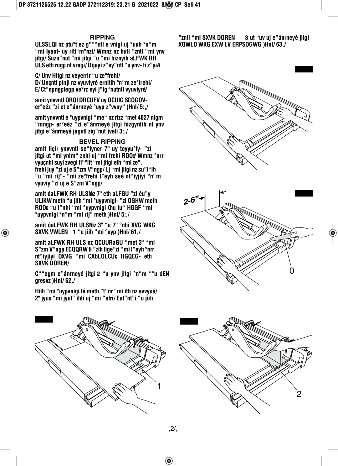 Bosch Power Tools GTS1031 manual BEVEl RIppINg, Push Block 