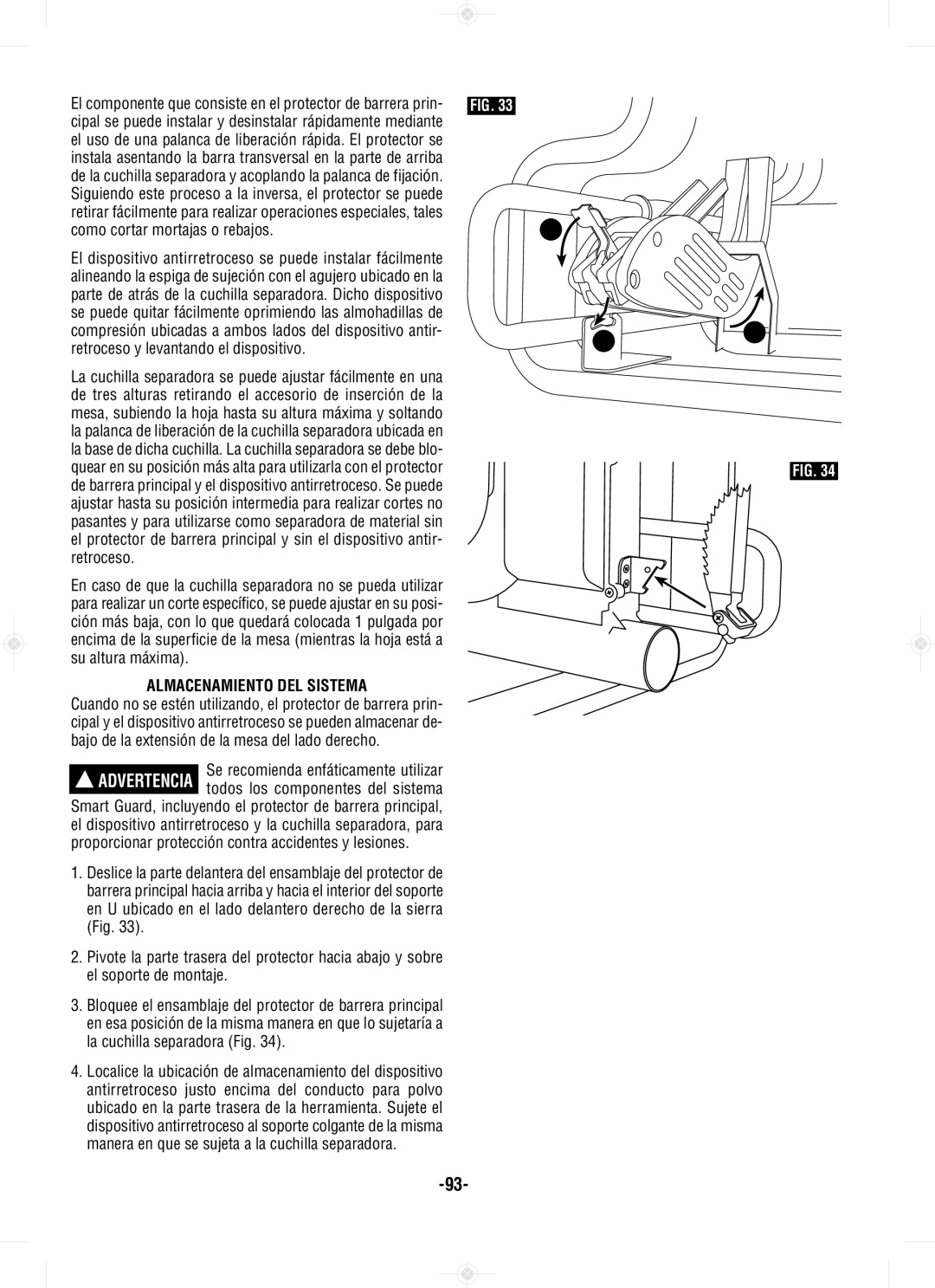 Bosch Power Tools GTS1031 manual Como cortar mortajas o rebajos, Retroceso y levantando el dispositivo 