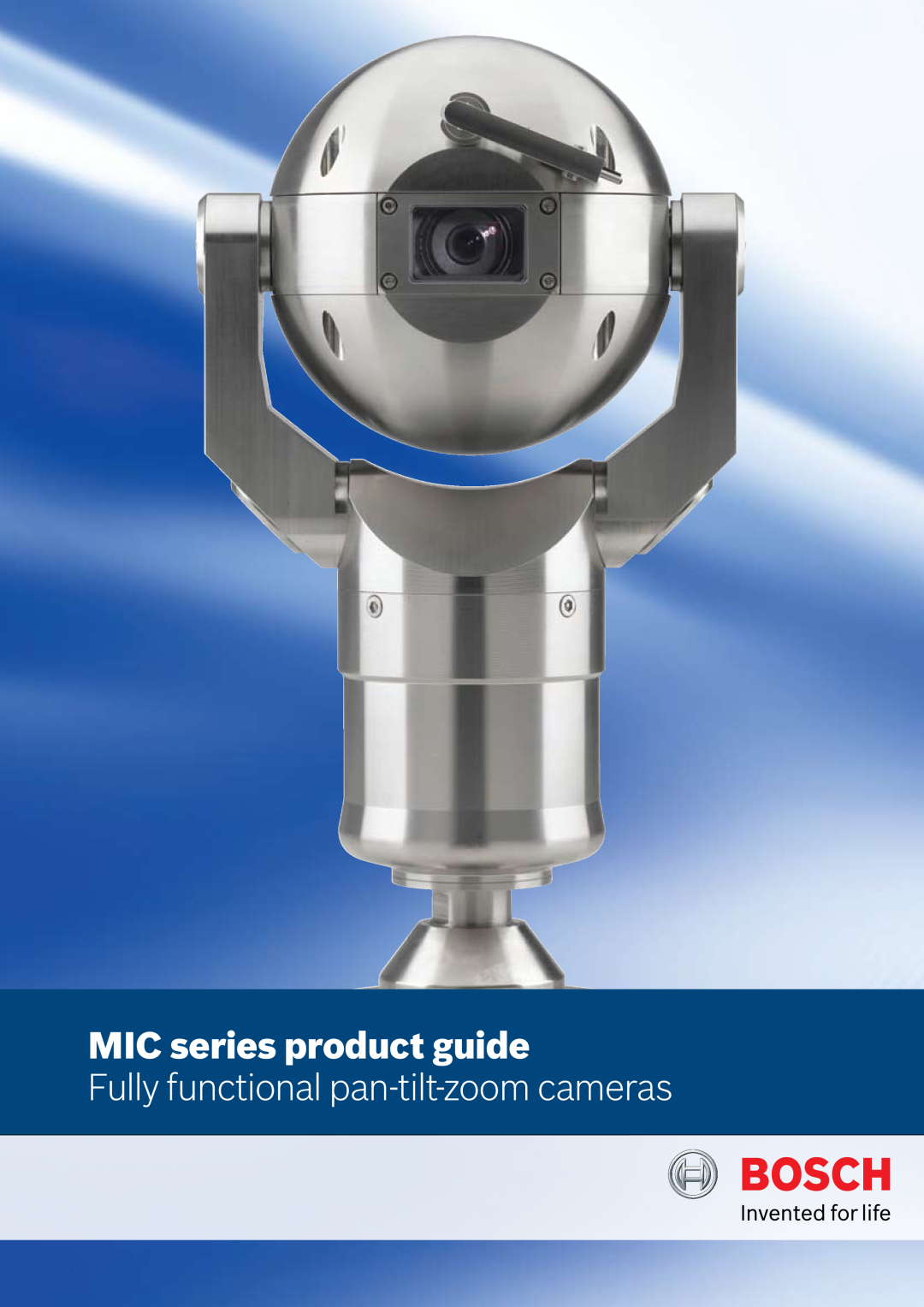 Bosch Power Tools MIC412, MIC440, MIC400 manual MIC series product guide, Fully functional pan-tilt-zoomcameras 