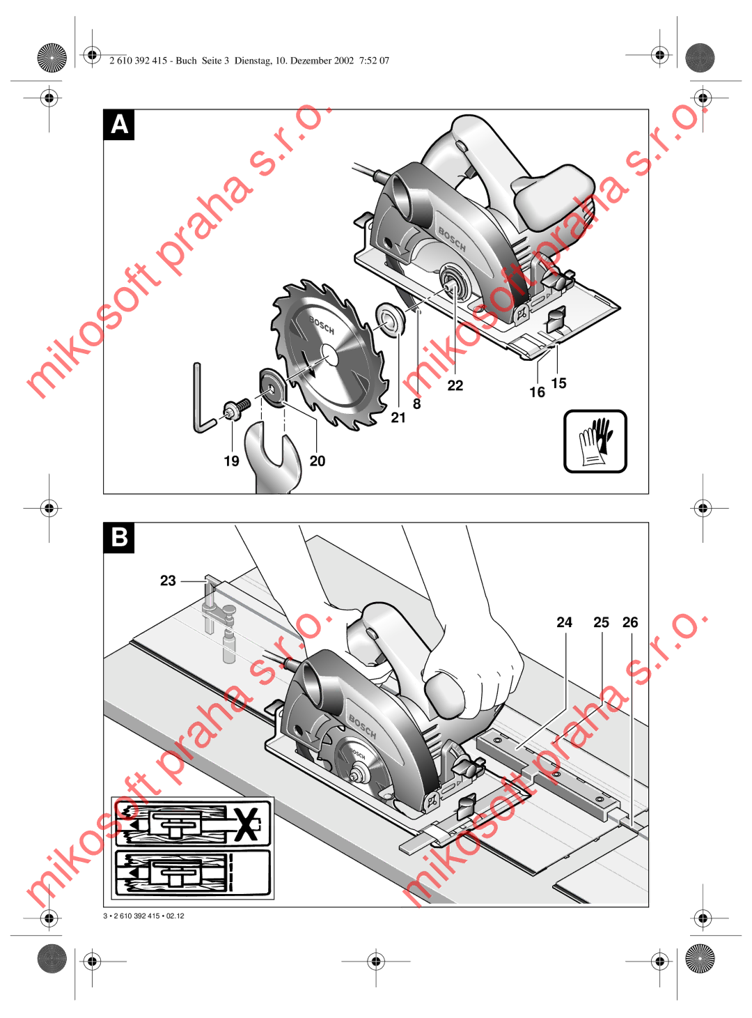 Bosch Power Tools PKS 46, PKS 40 operating instructions Praha Mikosoft Ikosoft 