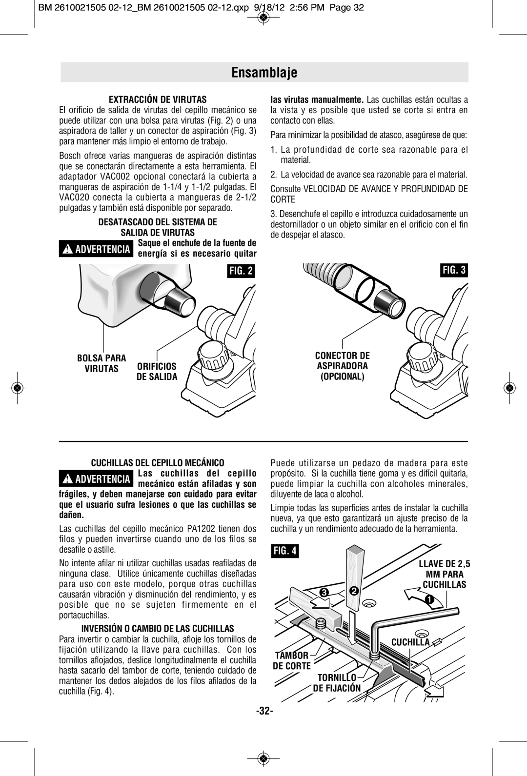 Bosch Power Tools PL1682 manual Ensamblaje 